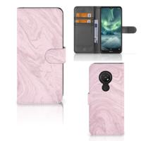 Nokia 7.2 | Nokia 6.2 | Bookcase | Marble Pink - Origineel Cadeau Vriendin Nokia 7.2 | Nokia 6.2 | Bookcase | Marble Pink - Origineel Cadeau Vriendin