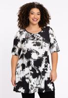 Yoek Tuniek wide bottom HANNELORE | Zwart | Maat 58/60