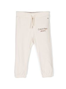 Calvin Klein Kids pantalon de jogging en coton à logo imprimé - Tons neutres