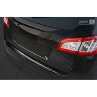 Zwart RVS Bumper beschermer passend voor Peugeot 508 SW 2011-2018 'RIbs' AV245138