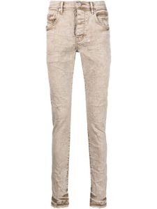 Purple Brand jean en coton stretch à taille mi-haute - Tons neutres
