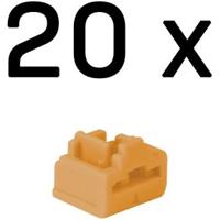 Lindy 47898 poortblokker RJ-45 Oranje Acrylonitrielbutadieenstyreen (ABS) 20 stuk(s)