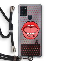Yolo Denise: Samsung Galaxy A21s Transparant Hoesje met koord