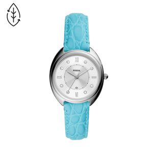 Horlogeband Fossil ES5094 Leder Blauw 16mm