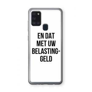 Belastinggeld: Samsung Galaxy A21s Transparant Hoesje