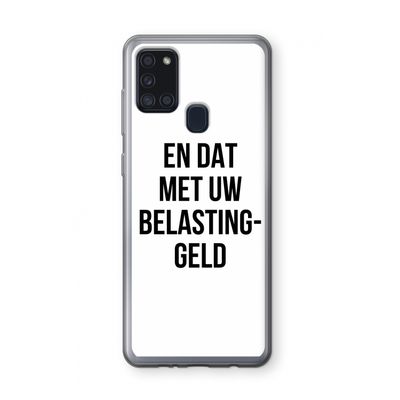 Belastinggeld: Samsung Galaxy A21s Transparant Hoesje