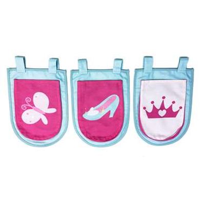 Vipack 3 zakjes Princess - roze - 51,5x30x3 cm - Leen Bakker