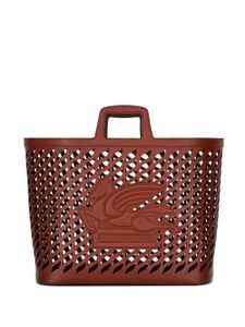 ETRO sac cabas à détails de perforations - Marron