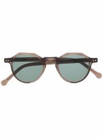 Lesca lunettes de vue Icon 36 à monture ronde - Marron