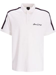 Armani Exchange polo en coton à logo brodé - Blanc