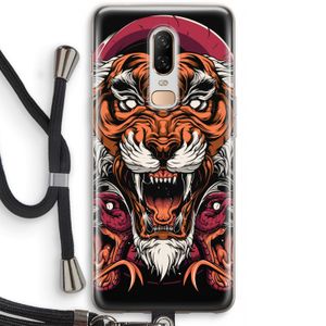 Tiger and Rattlesnakes: OnePlus 6 Transparant Hoesje met koord