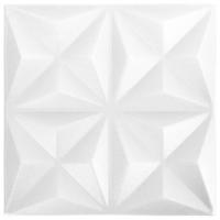 vidaXL 48 st Wandpanelen 3D origami 12 m² 50x50 cm wit - thumbnail