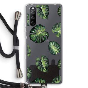 Tropische bladeren: Sony Sony Xperia 10 III Transparant Hoesje met koord