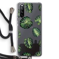 Tropische bladeren: Sony Sony Xperia 10 III Transparant Hoesje met koord