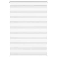 VidaXL Zebra blind 100x100 cm stofbreedte 95,9 cm polyester wit