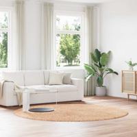 Hoogpolig vloerkleed NAVARRA 240x240 cm polyester beige