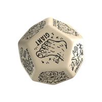 Viridian Jumbo Dice Monster Generator Die D12 Beige