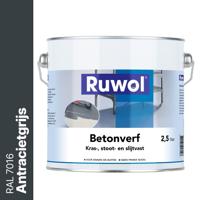 Ruwol Betonverf Antracietgrijs (RAL 7016) 2,5 liter