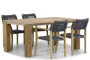 Lifestyle Dallas/Brighton 165 cm dining tuinset 5-delig