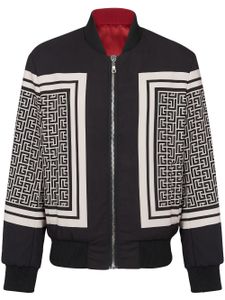 Balmain veste bomber réversible à motif monogrammé - Noir