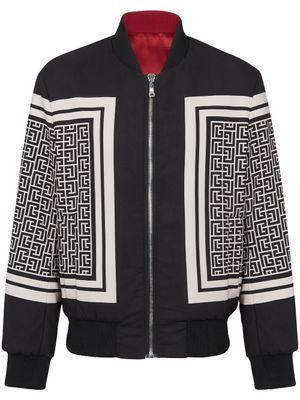 Balmain veste bomber réversible à motif monogrammé - Noir