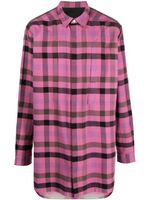 Rick Owens chemise à carreaux - Rose