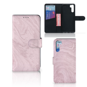 OPPO A91 | Reno3 Bookcase Marble Pink - Origineel Cadeau Vriendin