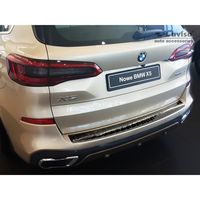 Zwart RVS Bumper beschermer passend voor BMW X5 (G05) M-Pakket 2018- 'Ribs' AV245191