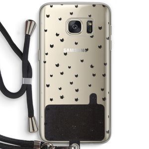 Kleine kattenkopjes: Samsung Galaxy S7 Transparant Hoesje met koord