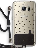 Kleine kattenkopjes: Samsung Galaxy S7 Transparant Hoesje met koord