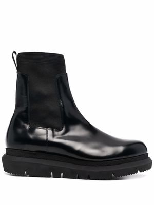 sacai bottines Chelsea à semelle épaisse - Noir