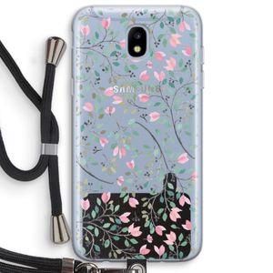 Sierlijke bloemen: Samsung Galaxy J5 (2017) Transparant Hoesje met koord