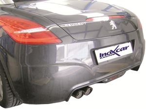 InoxCar uitlaat passend voor Peugeot RCZ 1.6THP (156pk) 2010- 2x80mm Racing IXPERCZ01RA