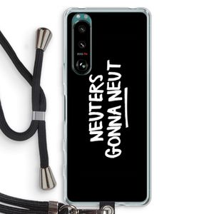Neuters (zwart): Sony Xperia 5 III Transparant Hoesje met koord