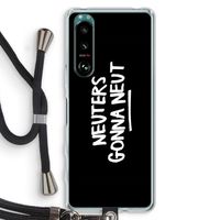 Neuters (zwart): Sony Xperia 5 III Transparant Hoesje met koord