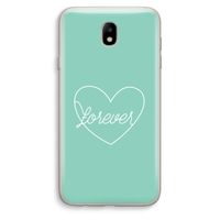 Forever heart pastel: Samsung Galaxy J7 (2017) Transparant Hoesje