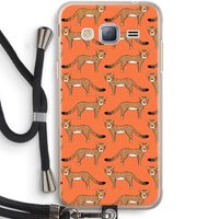 Cheetah: Samsung Galaxy J3 (2016) Transparant Hoesje met koord