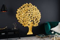 Design Wanddeko TREE OF LIFE XXL 170cm goud Metall handgemaakte Ginkgo - 42782 - thumbnail