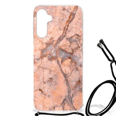 Samsung Galaxy A14 5G Anti-Shock Hoesje Marmer Oranje Samsung Galaxy A14 5G Anti-Shock Hoesje Marmer Oranje