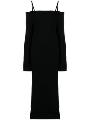 Nanushka robe longue Bibian à épaules dénudées - Gris
