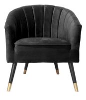 Leitmotiv Fauteuil Royal Velvet - Zwart