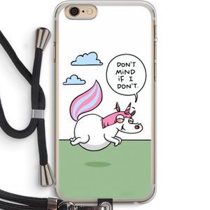 Unicorn: iPhone 6 PLUS / 6S PLUS Transparant Hoesje met koord