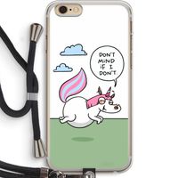 Unicorn: iPhone 6 PLUS / 6S PLUS Transparant Hoesje met koord