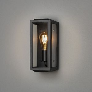 Wandlamp Capri Zwart met helder glas 7349-750 Konstsmide