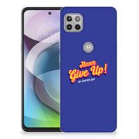 Motorola Moto G 5G | Siliconen hoesje | met naam Never Give Up