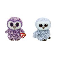 Ty - Knuffel - Beanie Boo's - Moonlight Owl & Owlette Owl - thumbnail