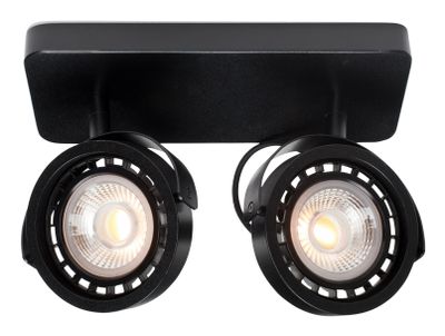 Zuiver Plafondlamp 'Dice' 2-lamps, kleur Zwart
