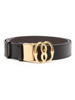 Bally ceinture réversible Emblem en cuir - Noir