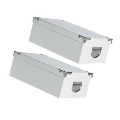 Spullen Opbergdoos box - 2x - wit - 28 x 20 x 11 cm - Karton - Diverse toepassingen