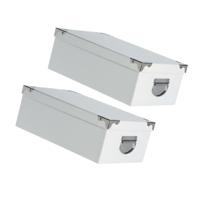Spullen Opbergdoos box - 2x - wit - 28 x 20 x 11 cm - Karton - Diverse toepassingen